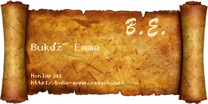 Bukó Emma névjegykártya